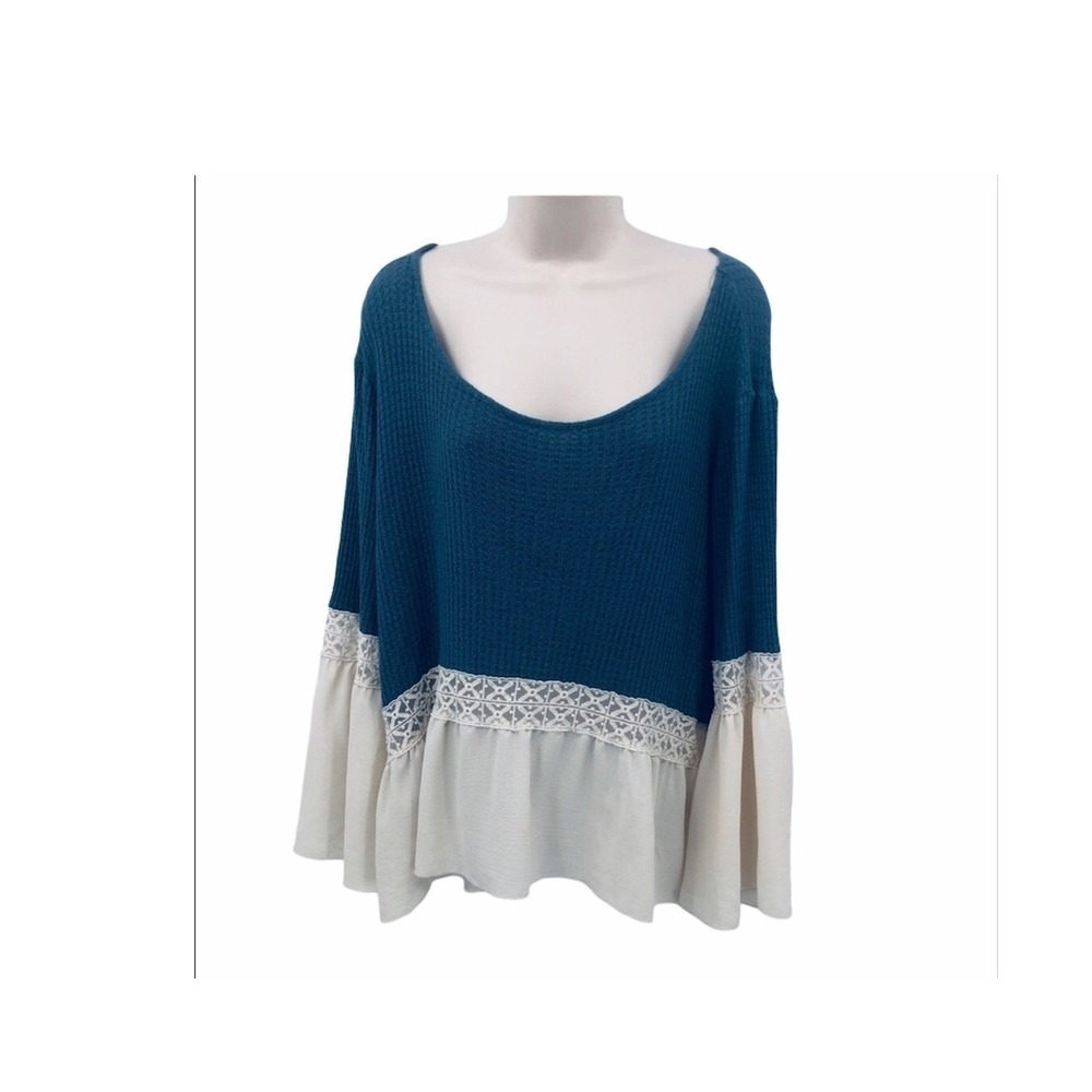 Orange creek women's oversized top bell sleeves L